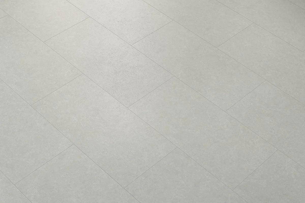 Spectra Luxury Rigid Core Click Vinyl Oyster White Tile Built-in Underlay