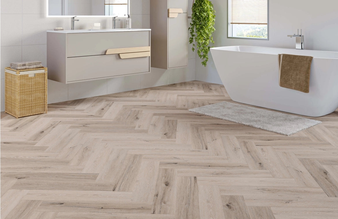 Classic Opal Herringbone Click Vinyl
