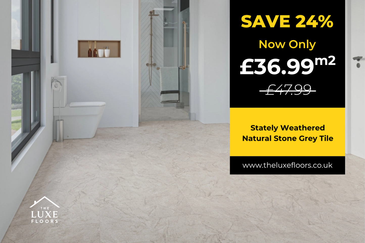 Stately Weathered Natural Stone Grey Tile
