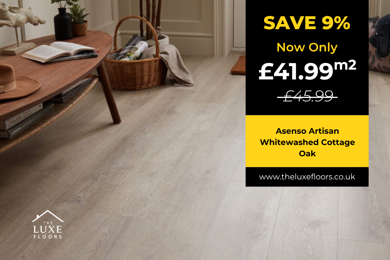 Asenso Artisan Whitewashed Cottage Oak