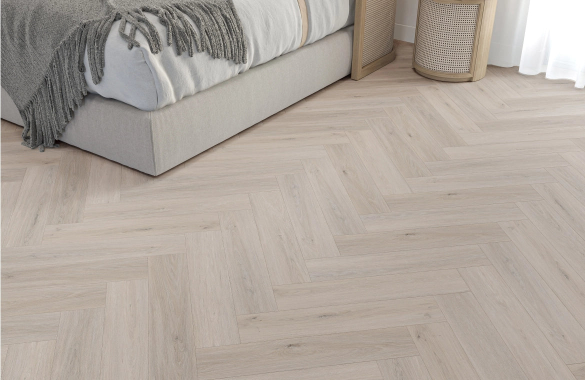 Classic Greige Herringbone Click Vinyl