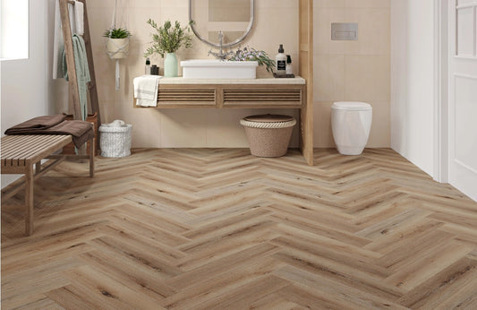 Classic Dusky Herringbone Click Vinyl