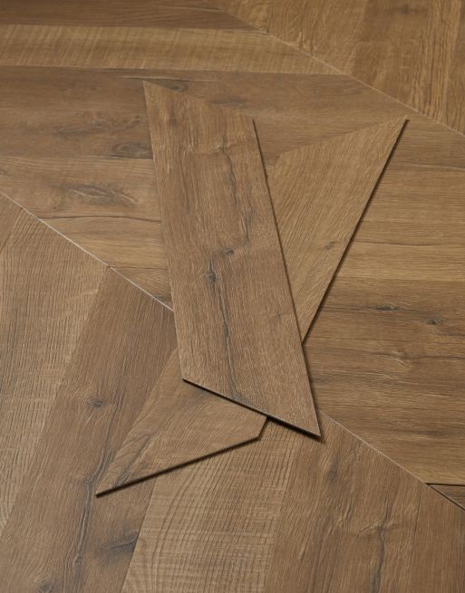Asenso Signature Chevron Rich Toffee Oak