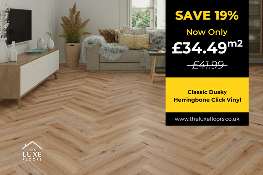 Classic Dusky Herringbone Click Vinyl