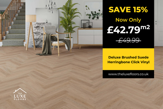 Deluxe Brushed Suede Herringbone Click Vinyl