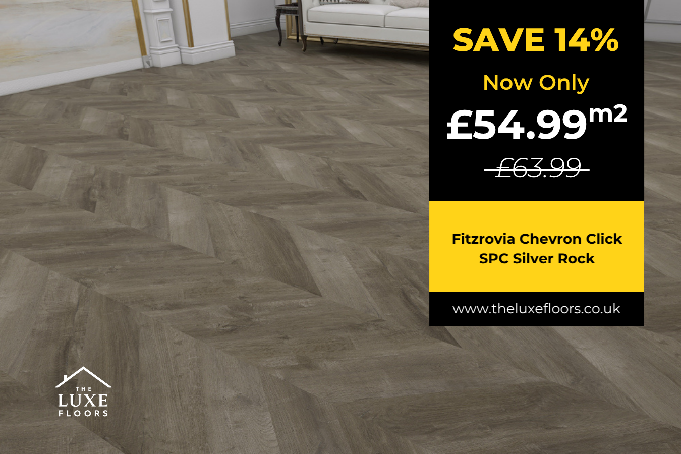 Fitzrovia Chevron Click SPC Silver Rock