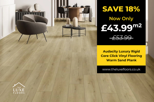 Audacity Luxury Rigid Core Click Vinyl Flooring Warm Sand Plank