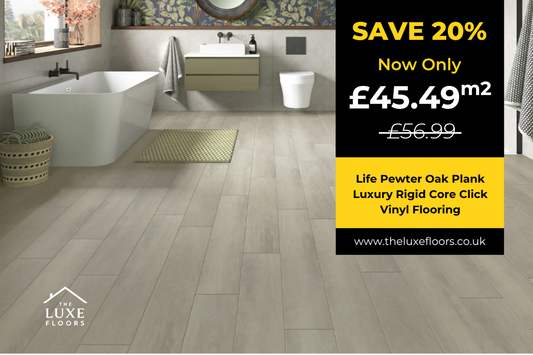 Life Pewter Oak Plank Luxury Rigid Core Click Vinyl Flooring