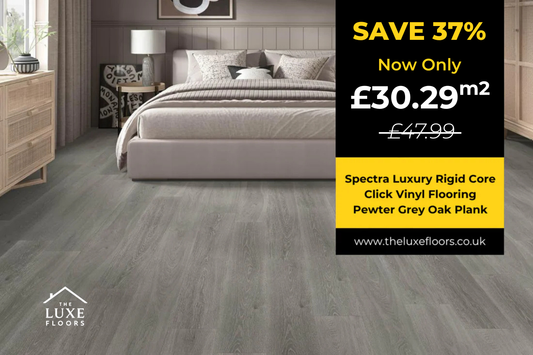 Spectra Luxury Rigid Core Click Vinyl Flooring Pewter Grey Oak Plank