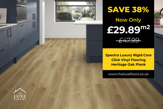 Spectra Luxury Rigid Core Click Vinyl Flooring Heritage Oak Plank