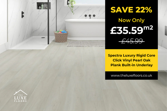 Spectra Luxury Rigid Core Click Vinyl Pearl Oak Plank Built-in Underlay