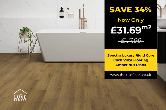 Spectra Luxury Rigid Core Click Vinyl Flooring Amber Nut Plank